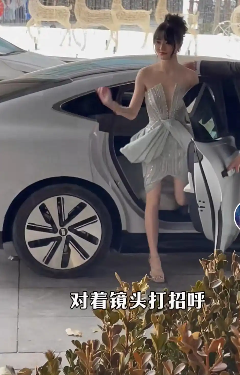 倪虹洁露背长裙红毯_女明星冬天红毯穿搭_女明星的冬装